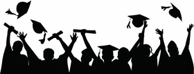 Black & white Graduates image