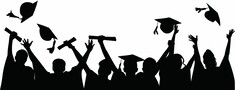 Black & white Graduates image